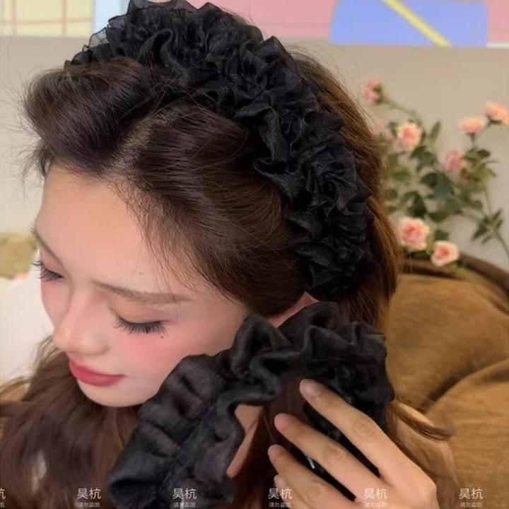 木耳边边～更显脸小！新款木耳边齿梳发箍高颅顶蓬松发箍