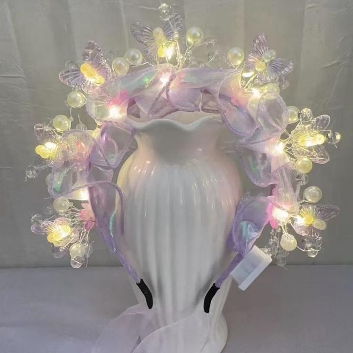 【班班精选】珍珠版簪花仙子发箍精美发箍发饰手工diy制作材料