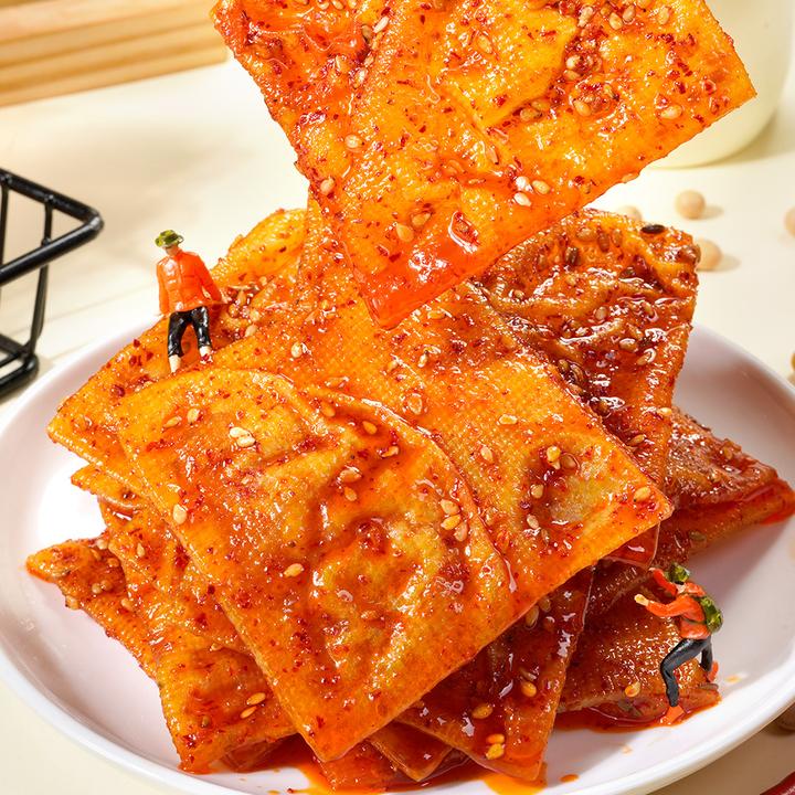 平江特产香辣泡泡干豆皮豆干手工即食休闲麻辣零食解馋小食品