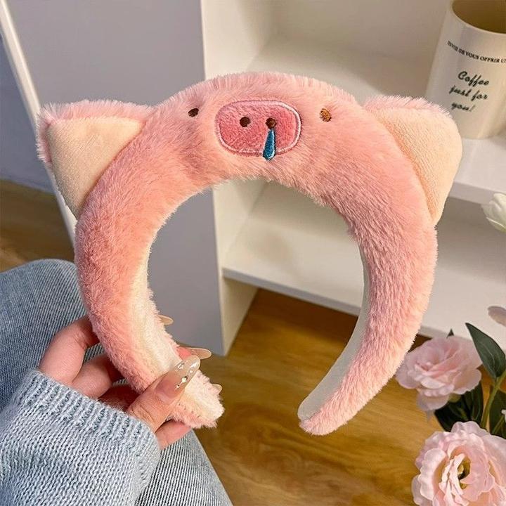 少女可爱超萌搞怪小猪发箍女2024新款洗脸头箍儿童秋冬毛绒压发卡