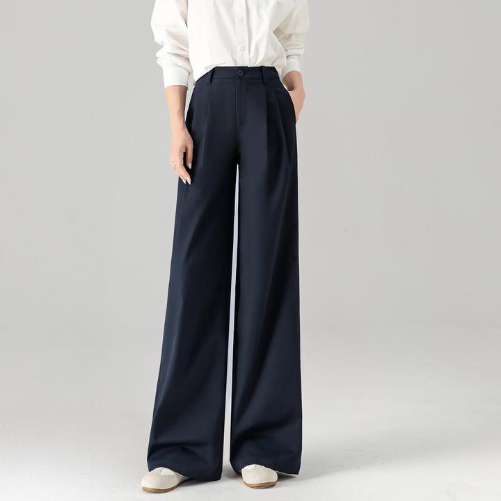 阔腿裤女2025春秋纯欲慵懒风高腰褶皱宽松裤子今年流行爆款直筒裤