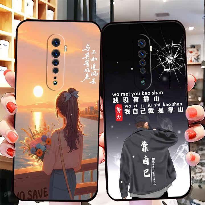OPPOReno2手机壳PCKM00个性男全包边硅胶防摔软壳新款网红女耐脏