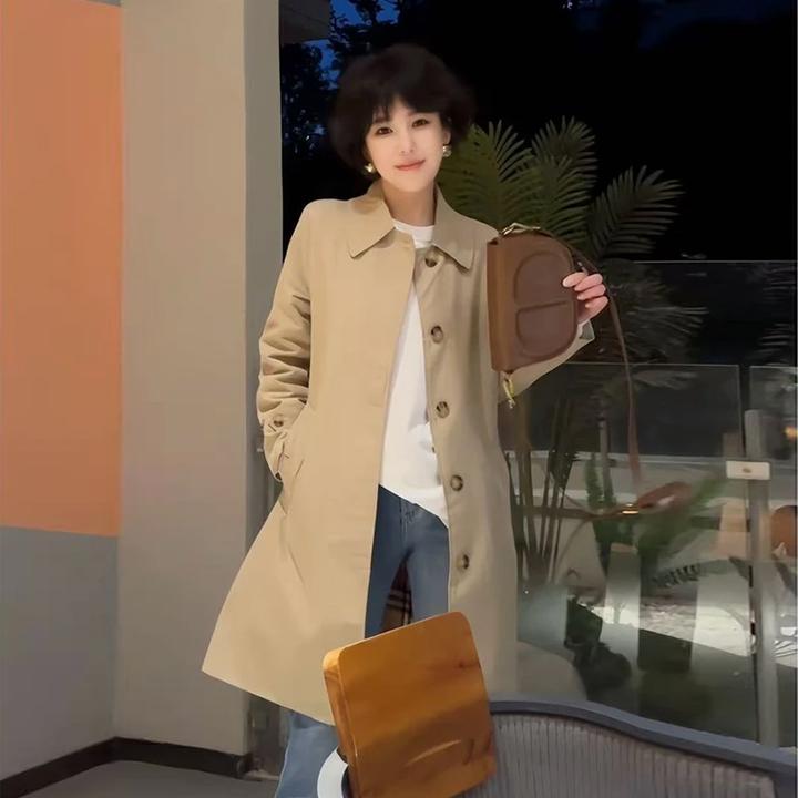 景汇春秋款时尚气质百搭高贵经典轻便休闲大衣高档风衣外套女