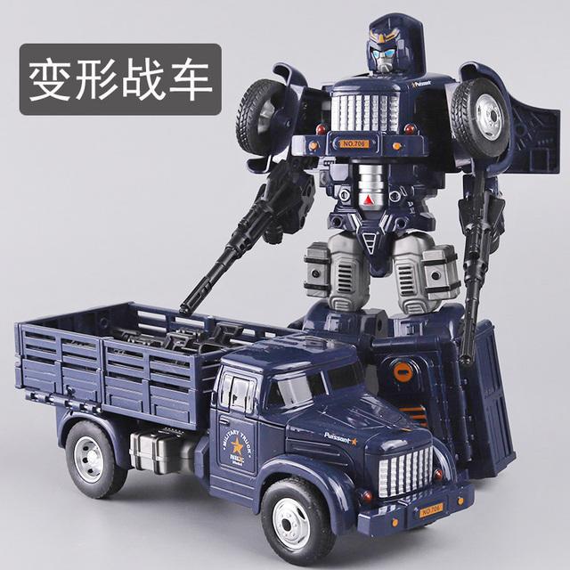 东风卡车变形机器人金刚儿童惯性运输车变身战士男孩宝宝玩具车