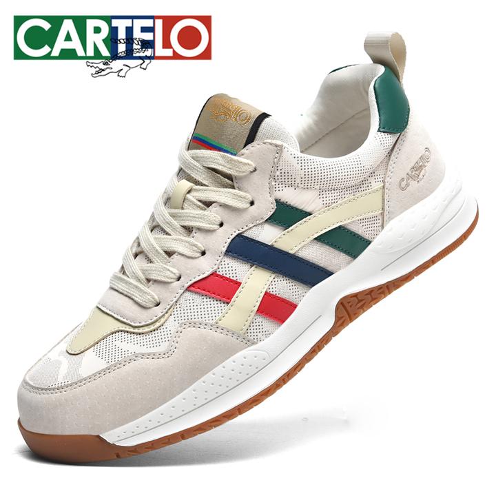 卡帝乐鳄鱼男鞋复古潮流手工舒适时尚百搭软底户外耐磨运动休闲鞋