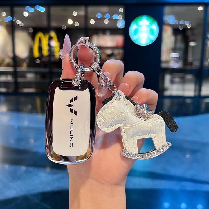 五菱宏光马卡龙三代钥匙套迷你miniev缤果3代宝骏kiwi车壳扣2024