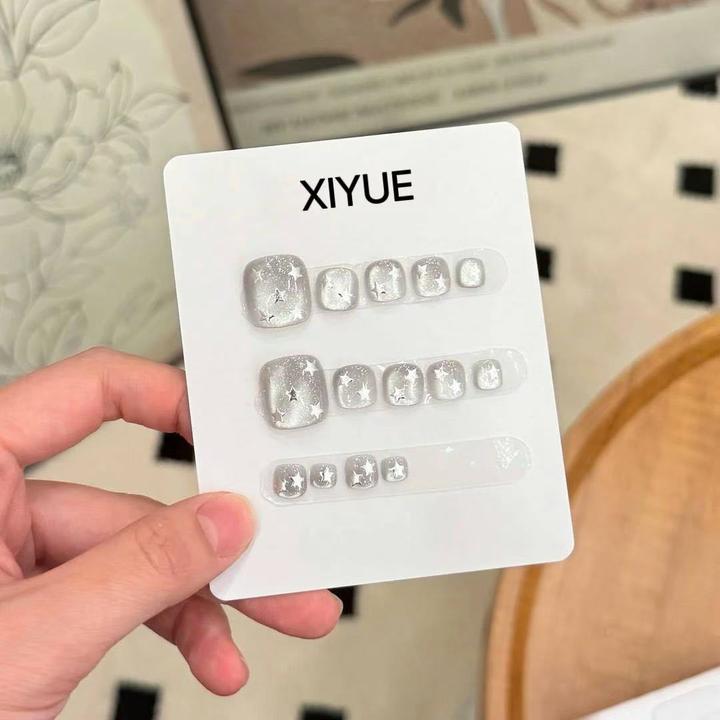 【流星】纯手工脚趾甲14片装 显白不挑人轻奢高品质手工脚趾甲贴