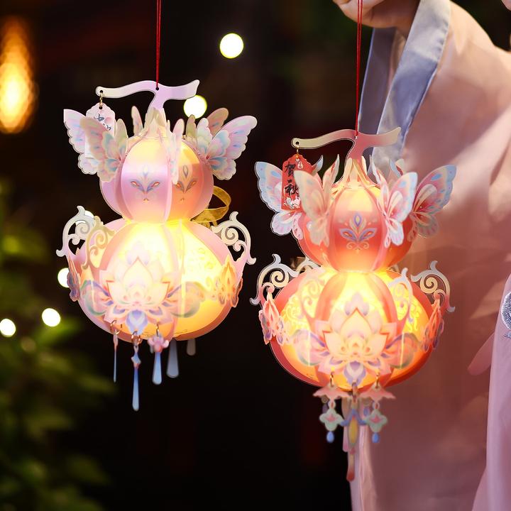 映菲寻中秋节灯笼手工diy材料包2026新款古风宫灯手提葫芦花灯