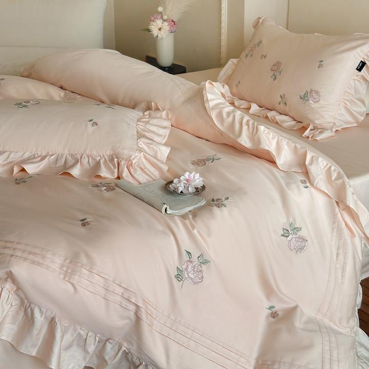 路约威格新款秋冬加厚高档床上用品四件套全棉长绒棉被套纯棉床单