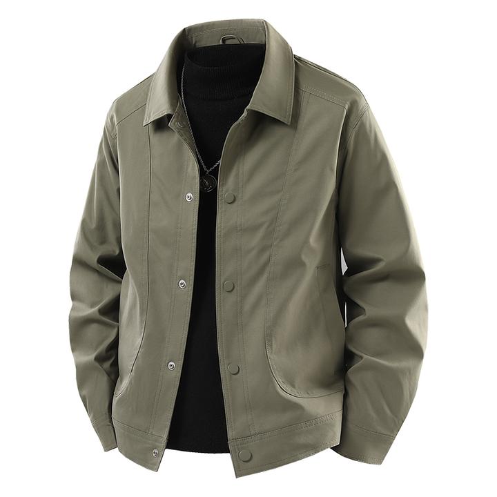 稻草人季新款长袖潮流夹克男士外套痞帅翻领男款休闲青年短款上衣