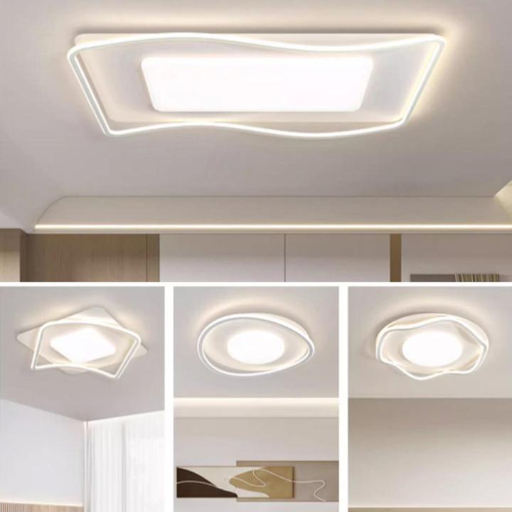 简约现代客厅灯吸顶灯轻奢高级感北欧极简奶油风创意波浪卧室书房