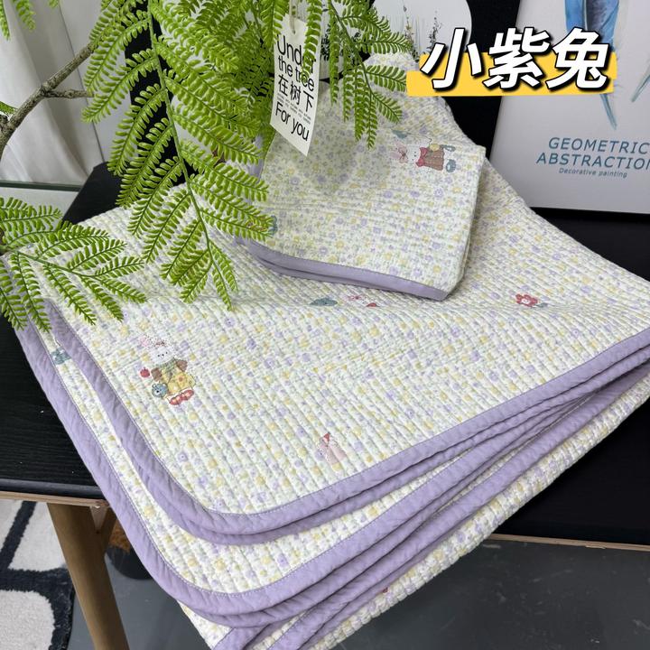 加大纯棉床盖三件套220*240 夹棉床盖榻榻米双人全棉床盖纯棉床单