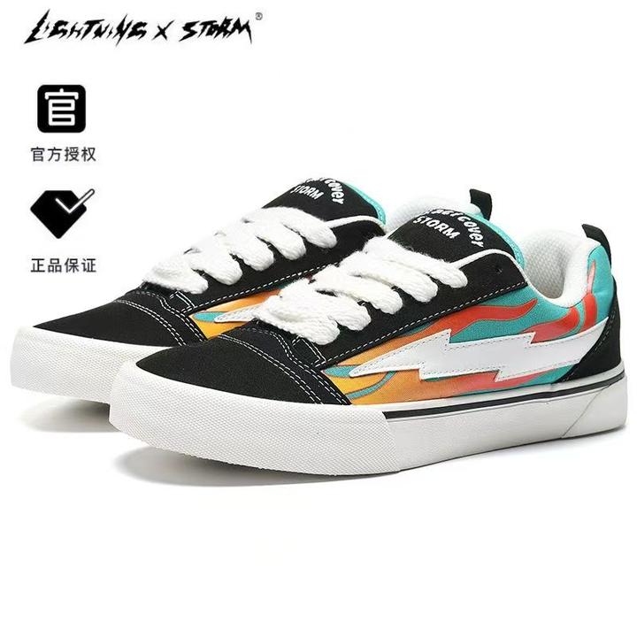 LightningXstorm闪电复仇者风暴火焰面包鞋潮男情侣百搭舒适板鞋