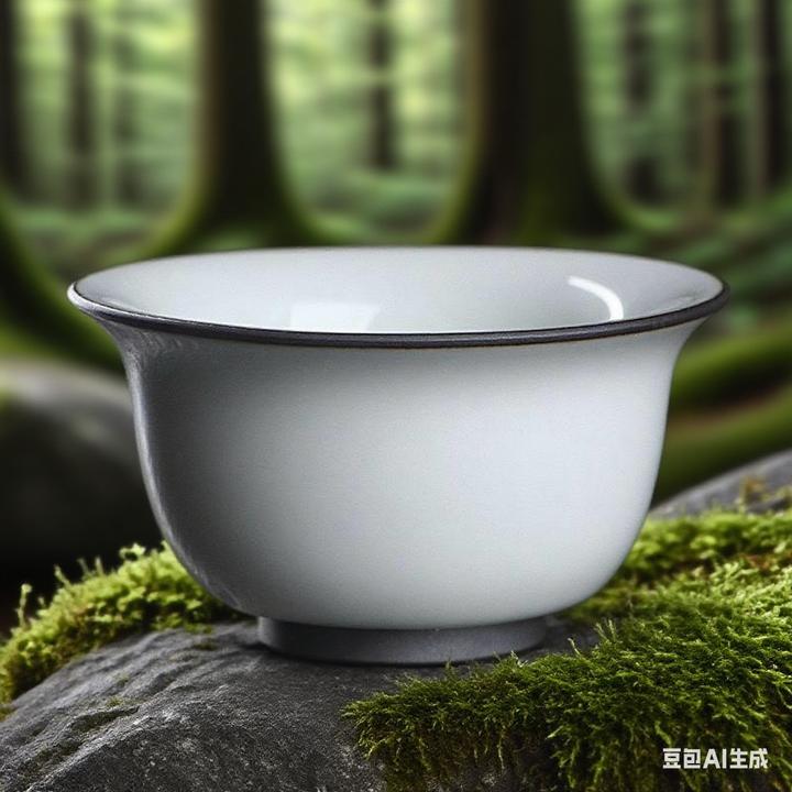 凝香阁 铁胎月白官窑压手杯 家用陶瓷功夫茶具 个性品茗杯 普洱杯