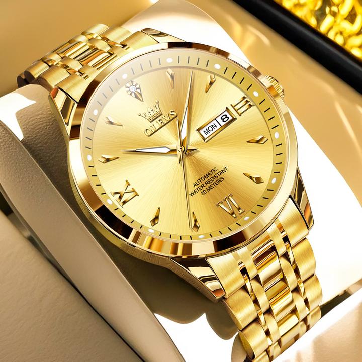 名表认证劳力土时尚百搭夜光全自动机械男款手表防水双日历腕表