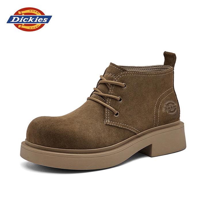 Dickies2025冬季新款高帮男士皮鞋百搭男英伦风时尚复古休闲皮鞋