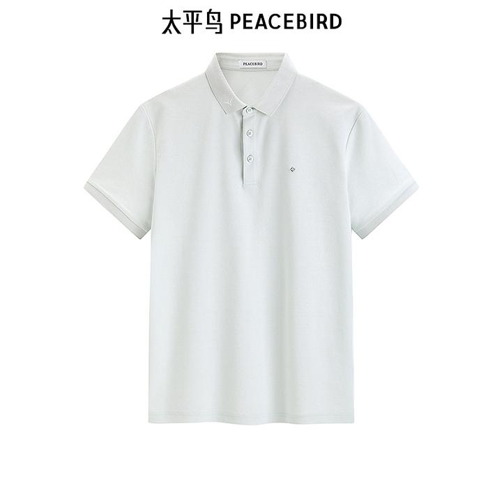 太平鸟男装 翻领短袖休闲t恤polo衫B1COE2109