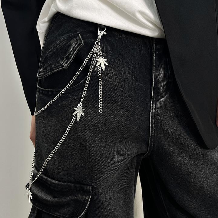 嘻哈潮流风暗黑系潮人电吉他四层裤链链条装饰腰带裤挂链配饰腰链