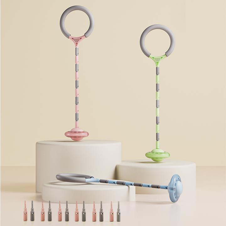 儿童闪光跳跳球发光脚环套脚甩圈旋转脚部呼啦圈男女孩弹跳杆运动