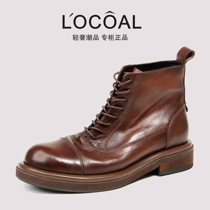 私人定制马丁靴男款复古擦色工装靴骑士靴高帮男鞋切尔西英伦短靴