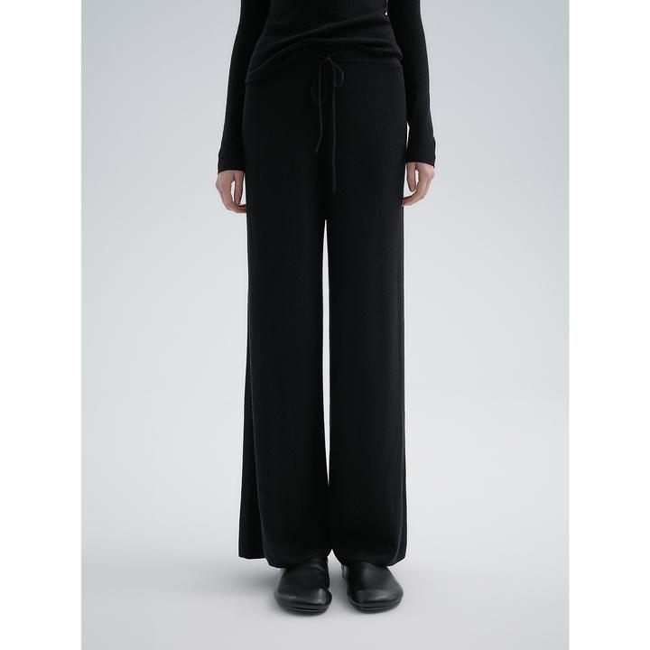 华吉言/HUAJIYAN【懒懒裤】绵羊毛混纺舒适百搭松紧腰直筒休闲裤