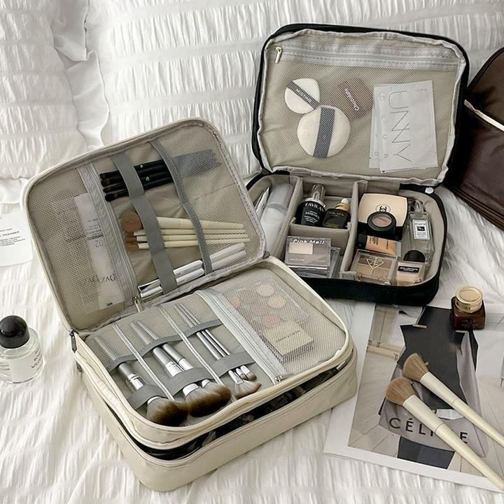 高颜值收纳包大容量多层区域收纳洗漱品出差便携旅行数码包化妆包