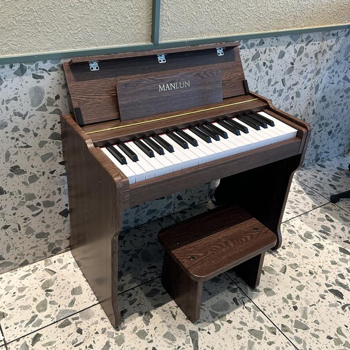 曼伦迷你钢琴儿童37键木质电子琴音乐启蒙木质宝宝钢琴初学者乐器
