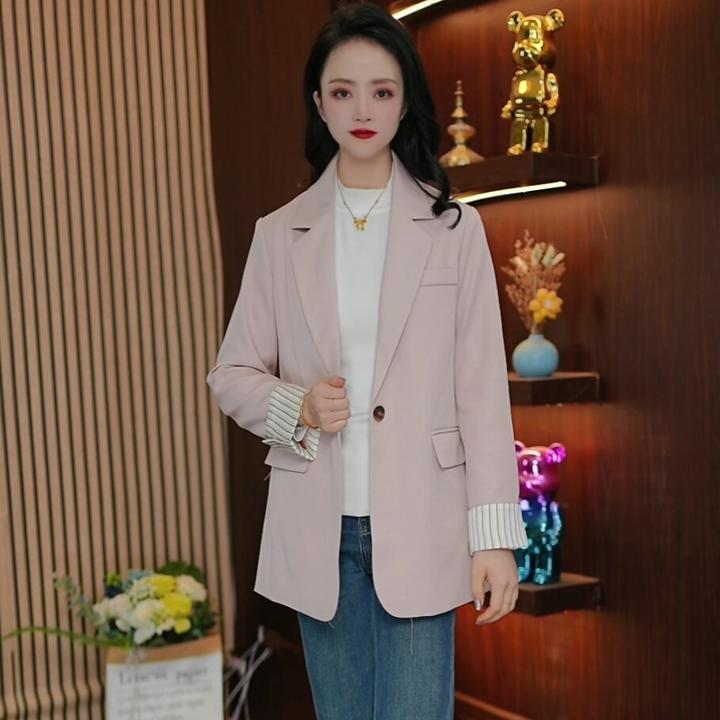 年轻妈妈春装西装外套2025新款时尚开衫职业修身西服洋气休闲上衣