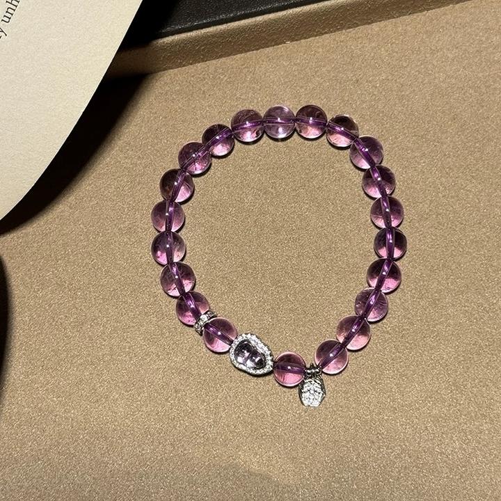 Ben.S本饰 好运上岸天然巴西紫水晶葫芦纯银手串轻奢小众精致A457