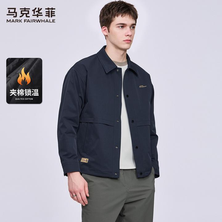 【夹棉】马克华菲翻领夹克男装2025秋冬新款防风潮流休闲百搭外套