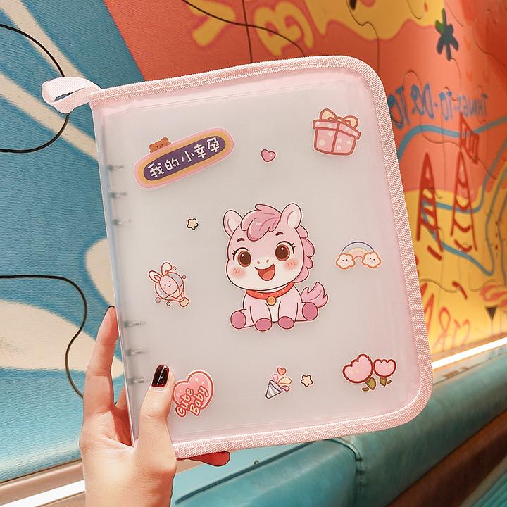 孕检收纳册拉链款多功能透明产检收纳册手提孕期B超单报告单收纳