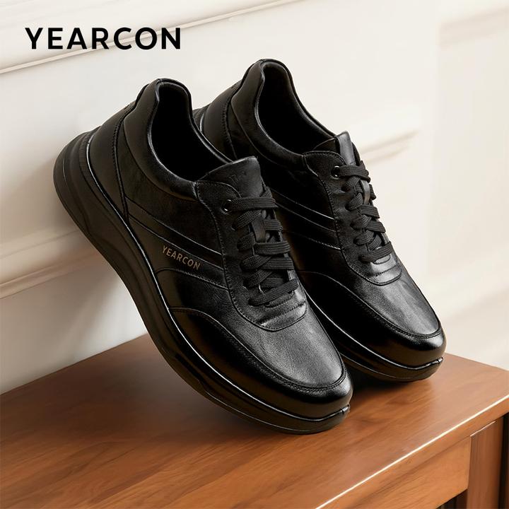 意尔康运动皮鞋男2025新款秋冬男士真皮软底商务休闲男鞋公务通勤