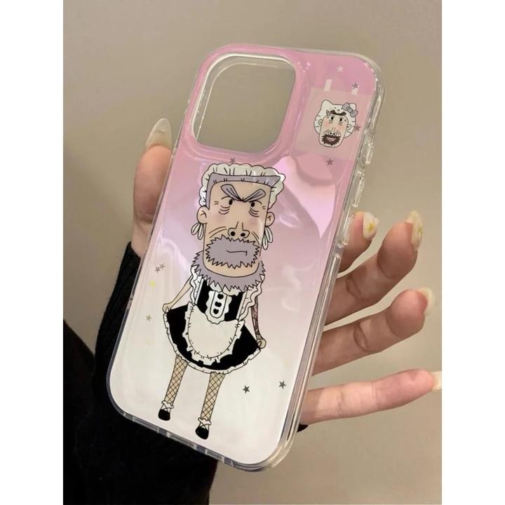 女仆牛爷爷适用苹果17promax手机壳iphone16pro创意抽象15pro搞怪