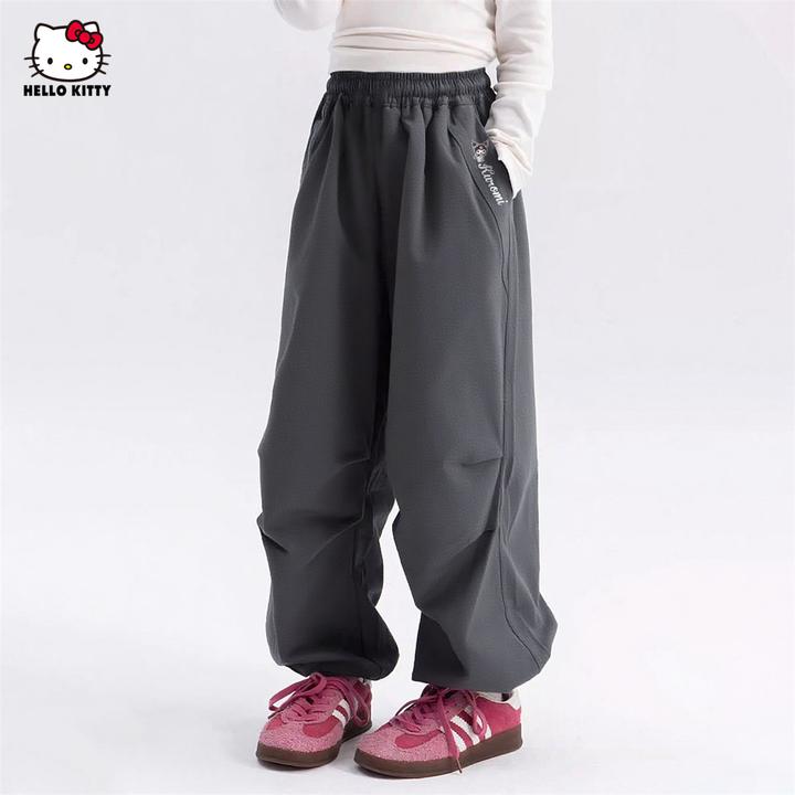 直筒长裤阔腿HELLO KITTY 女童秋季洋气裤子2025新款中大童休闲潮