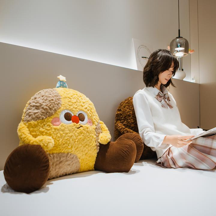 可爱大脚抱枕女生睡觉专用宿舍床上靠垫可拆洗沙发床头护腰大靠背