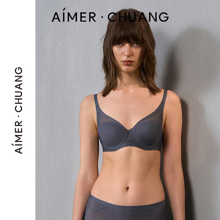爱慕CHUANG微观-流光风全罩杯薄款高级感文胸套装FH202581