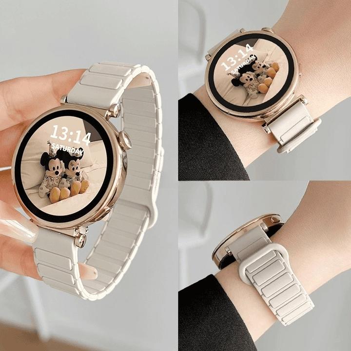 适用华为GT5高级磁吸硅胶表带watchgt4手表表带watch4progt4表带