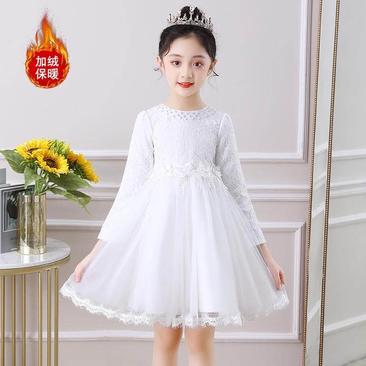 2025秋冬款童装礼服裙中大童女孩网沙裙子儿童宝宝童裙女童公主裙