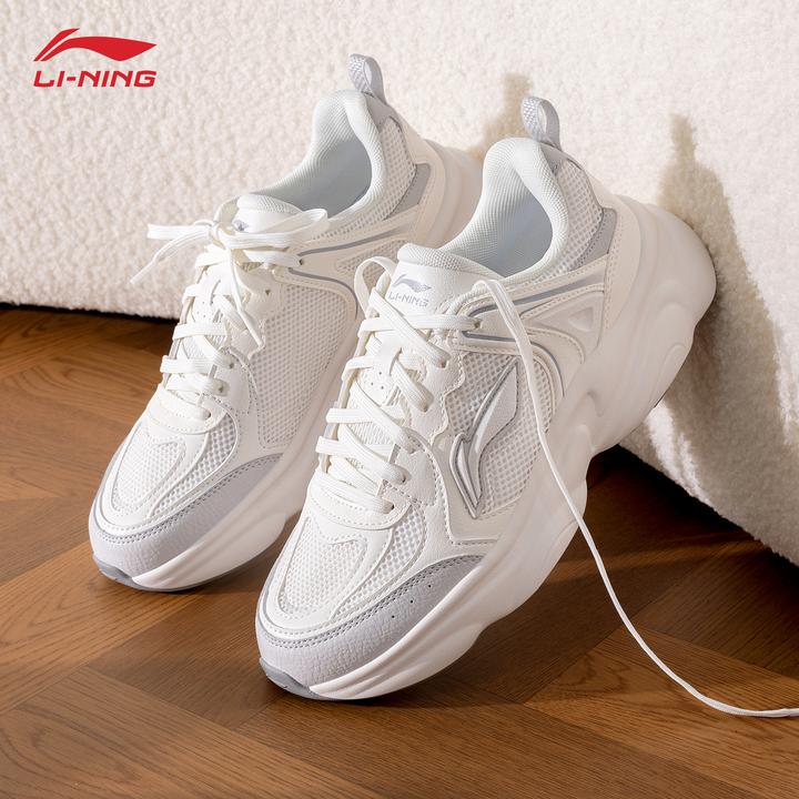 李宁奶椰女鞋休闲鞋秋季新款2025软弹舒适小白鞋软底低帮透气鞋子