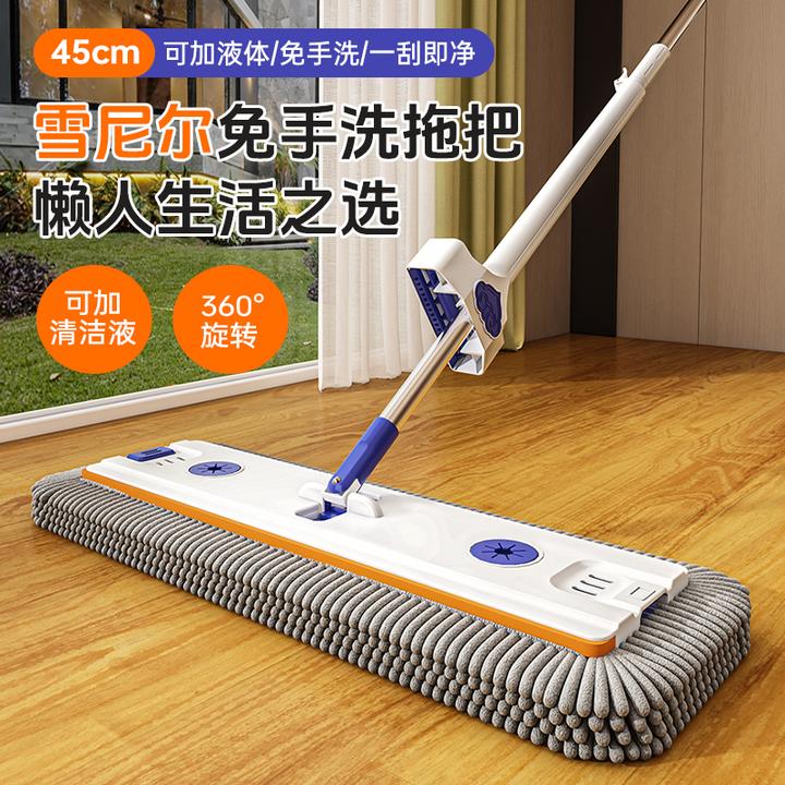 新款升级免手洗家用雪尼尔拖把爆款家用专用懒人墩布保洁拖地神器