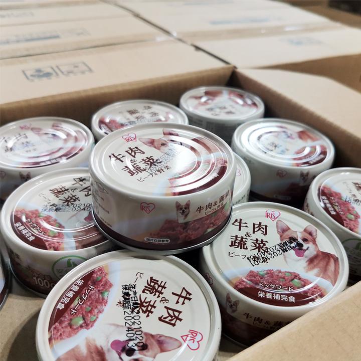 日本IRIS爱丽丝狗罐头爱丽思犬罐头牛肉米饭蔬菜狗湿粮100g狗零食