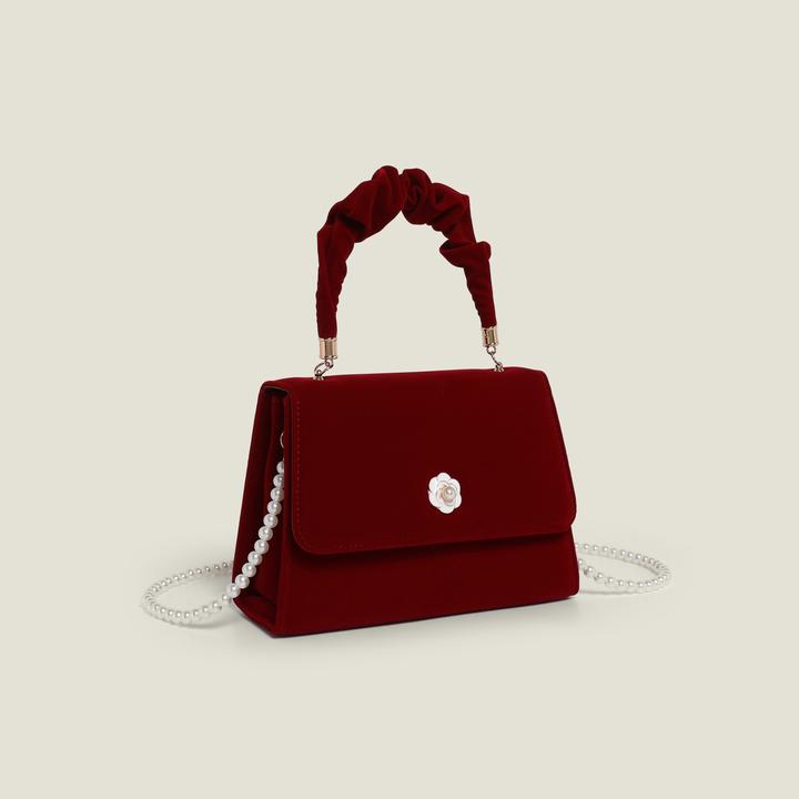 红色新娘包包女2025新款高级感红色手提托特结婚包气质轻奢时尚