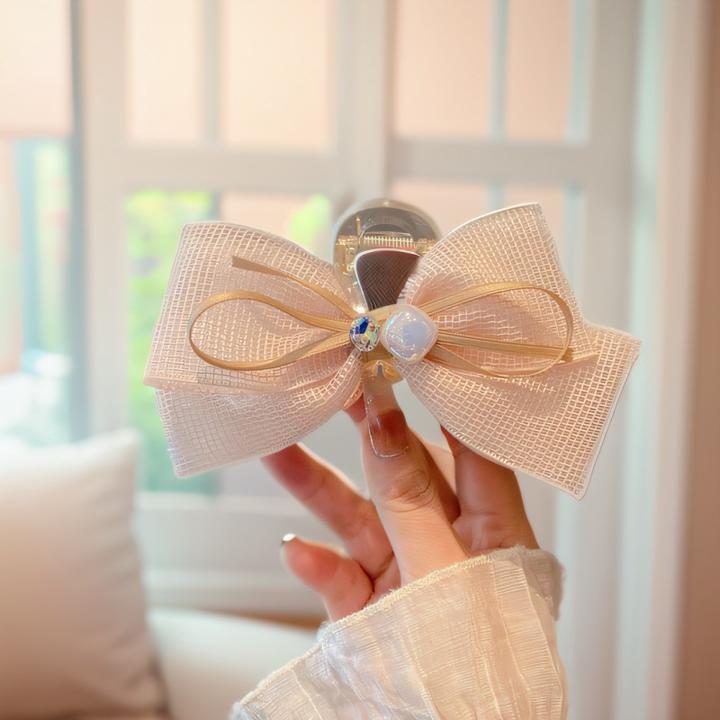 【趣优行发饰】双面蝴蝶结鲨鱼夹！雪纺绢纱蝴蝶结抓夹女在逃公主