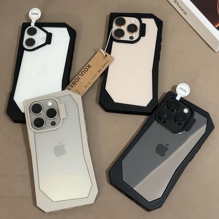 高颜值不规则边框适用苹果16promax手机壳iPhone15透明14男13套12