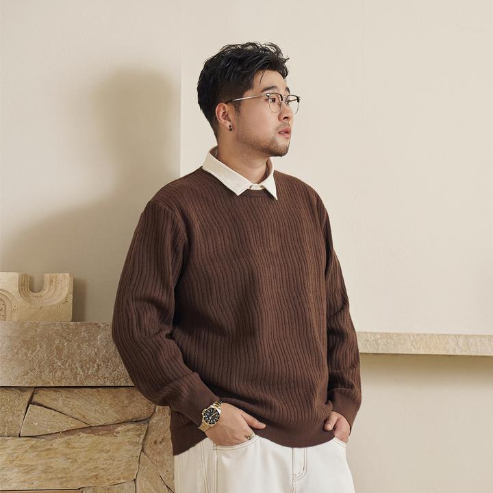 【胖哥专属POLO毛衣】森老板大码高级感男装秋冬显瘦休闲叠穿假两件