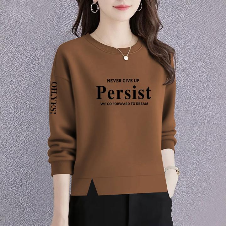 时尚卫衣女新款潮韩版春秋季洋气宽松显瘦百搭圆领长袖上衣外套女