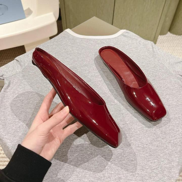 【香港&CUFK】头半拖鞋女夏季外穿凉拖鞋方头穆勒鞋低跟后空单鞋