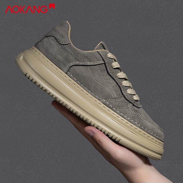 Aokang/奥康正品冬季新款原野绿百搭空军潮流休闲板鞋45大码鞋