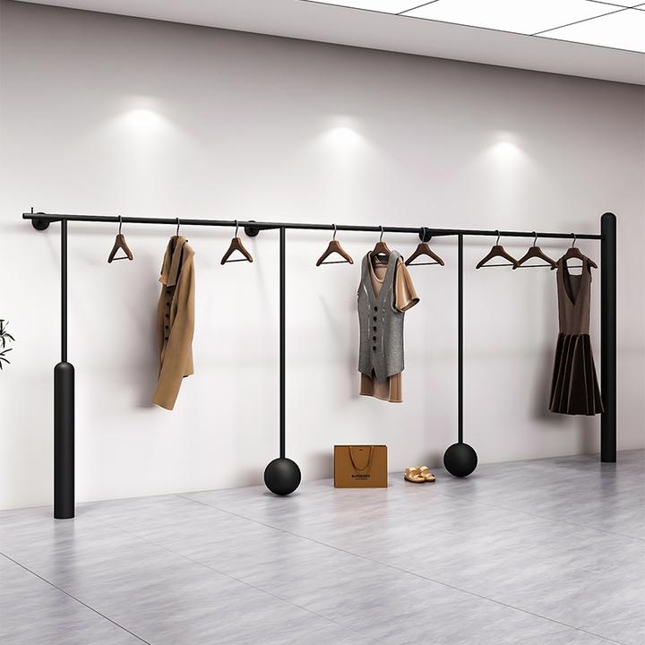 服装店展示架家用落地式挂衣架服装铁艺衣架展示架式衣架子落地式