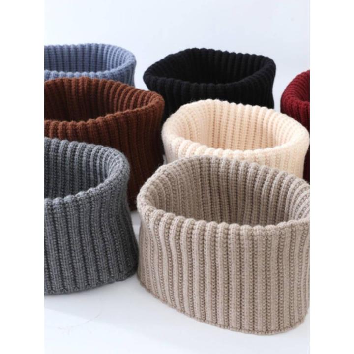 秋冬羊绒脖套男女颈椎假领加厚保暖羊毛线针织护脖子围巾围脖套头